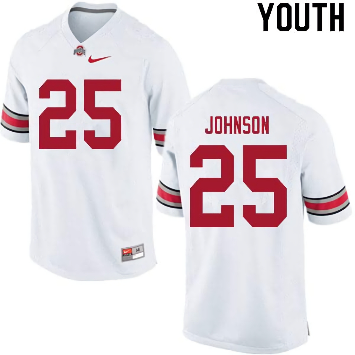 Xavier Johnson Ohio State Buckeyes Youth NCAA #25 Nike White College Stitched Football Jersey JBQ5656UP